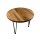 kiuub Couchtisch/Beistelltisch aus regionaler Roteiche | schwarze Hairpin Legs | 50 cm Durchmesser | Handgefertigt