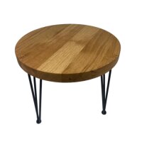 kiuub runder Couchtisch aus regionaler Eiche | schwarze...