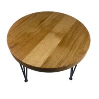 kiuub runder Couchtisch aus regionaler Eiche | schwarze...