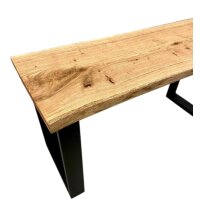 kiuub Sitzbank Eiche Massivholz / Stahlkufen /...